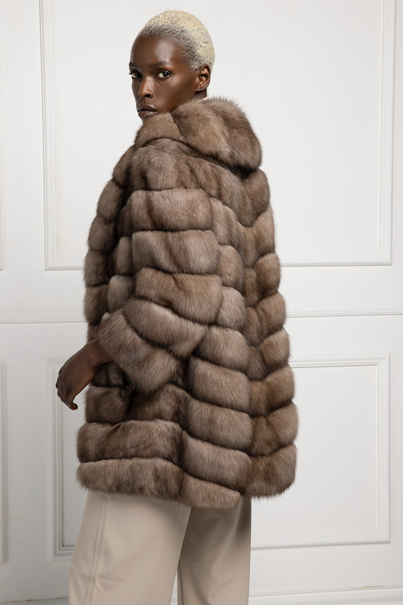 Mint Designer Neiman Marcus Russian sable Fur Coat jacket bolero S 0-4  $39,000+